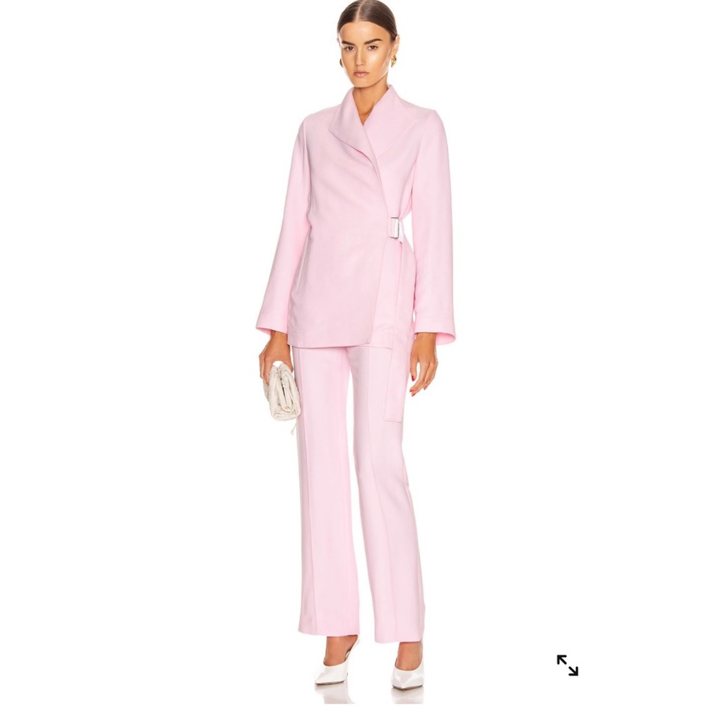 Rosetta Getty Pintucked Straight-Leg Trousers
